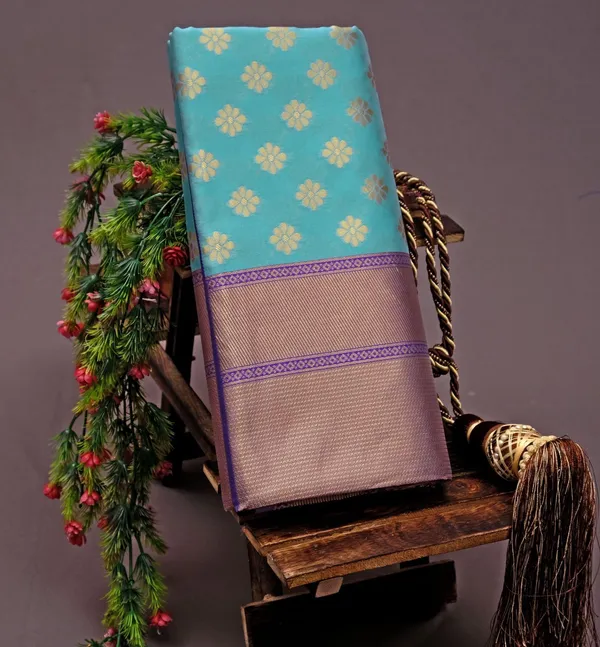 Light_Blue_Soft_Lichi_Silk_Saree_For_Women