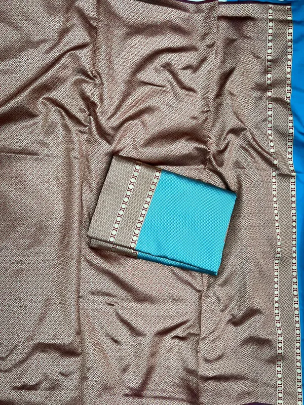 Blue_Soft_Lichi_Silk_Saree_For_Women