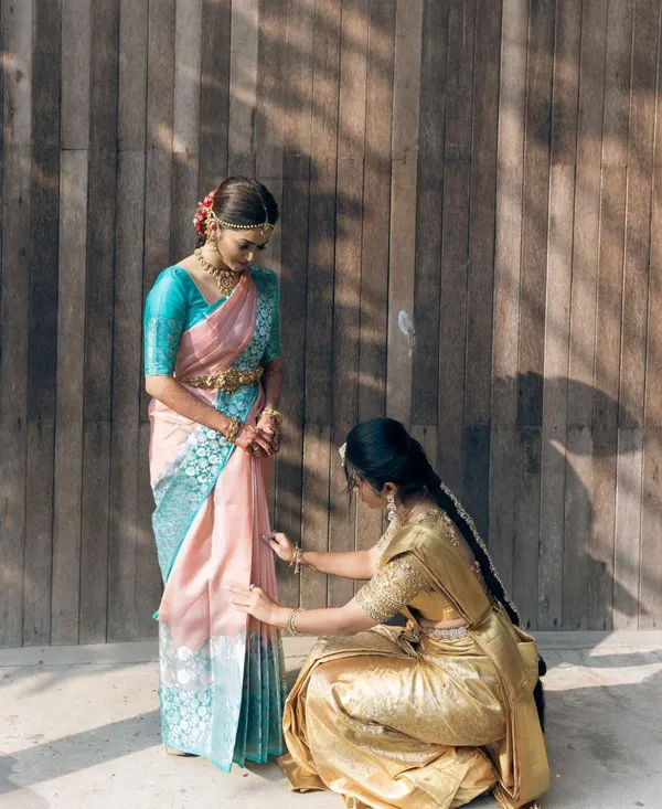 Peach_Soft_Lichi_Silk_Saree_For_Women