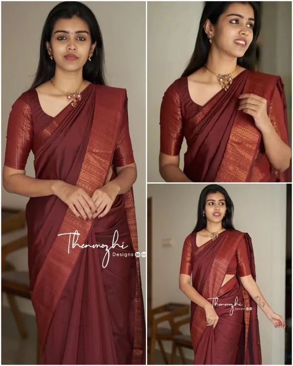 Maroon_Banarasi_Soft_Lichi_Silk_Saree_For_Women