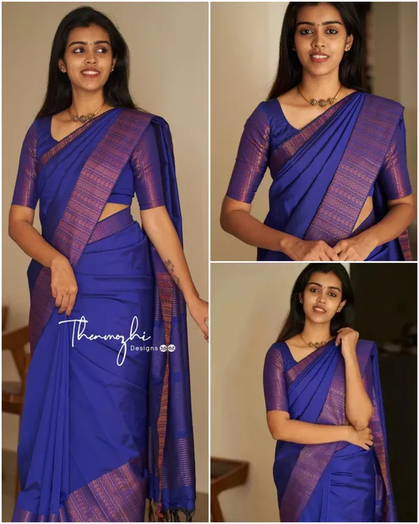 Royal_Blue_Banarasi_Soft_Lichi_Silk_Saree_For_Women