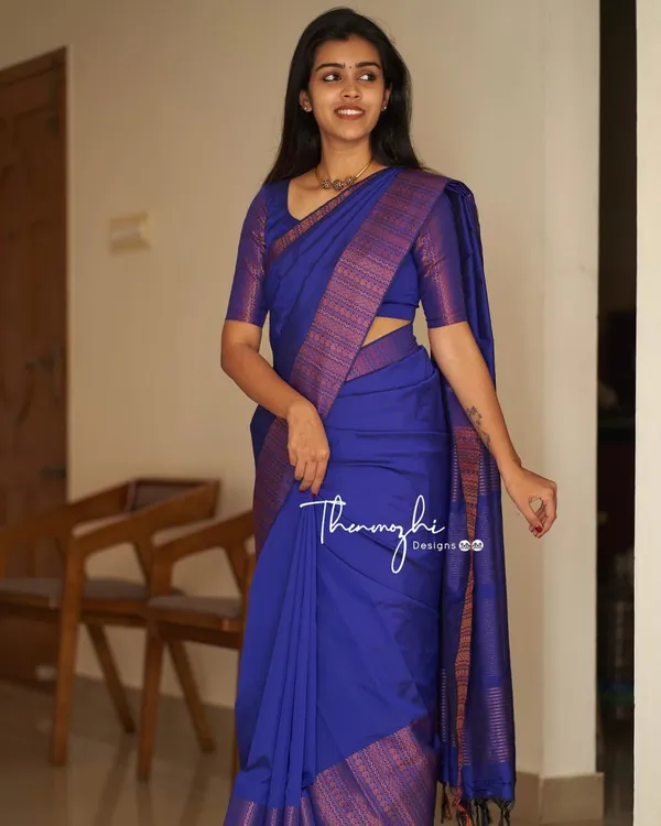 Royal_Blue_Banarasi_Soft_Lichi_Silk_Saree_For_Women