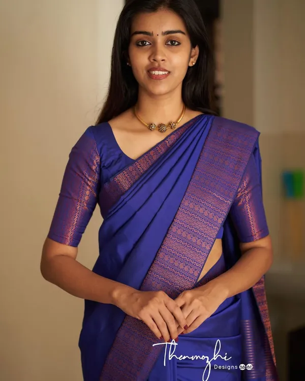 Royal_Blue_Banarasi_Soft_Lichi_Silk_Saree_For_Women