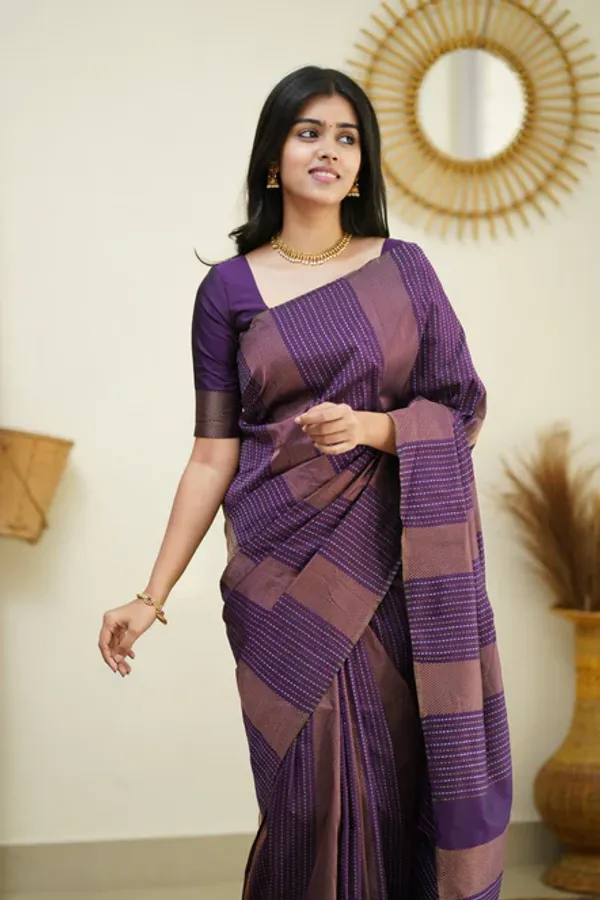 Purple_Soft_Lichi_Silk_Saree_For_Women
