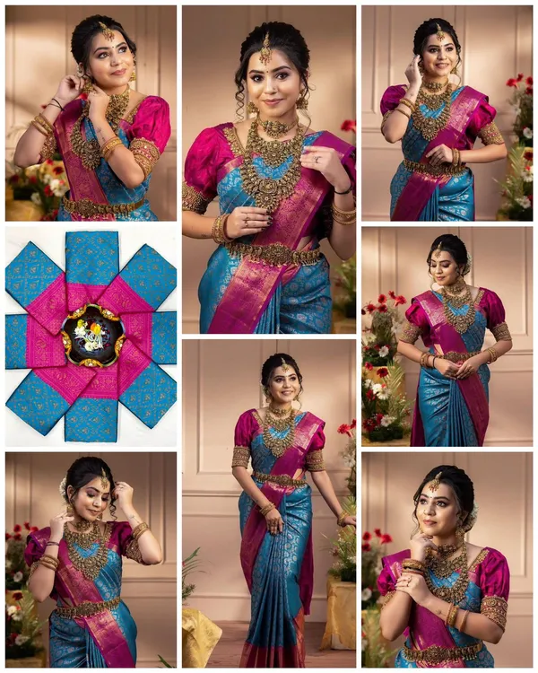 Firozi-Pink_Soft_Lichi_Silk_Saree_For_Women