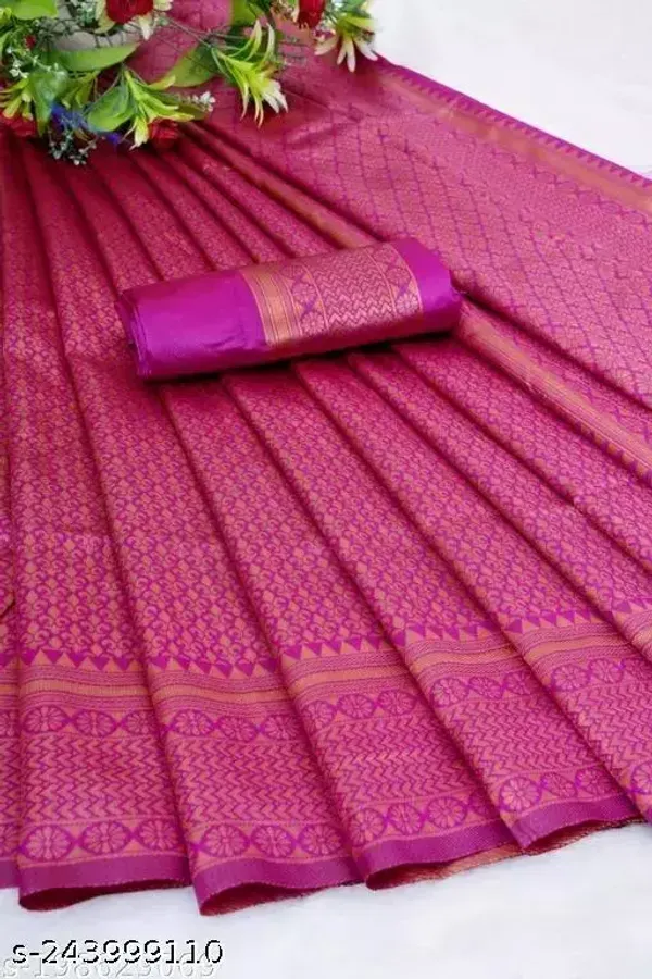 Pink_Soft_Lichi_Silk_Saree_For_Women