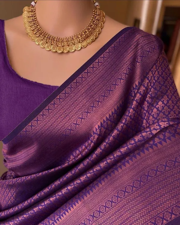 Purple_Soft_Lichi_Silk_Saree_For_Women