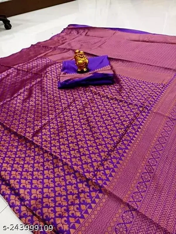 Purple_Soft_Lichi_Silk_Saree_For_Women