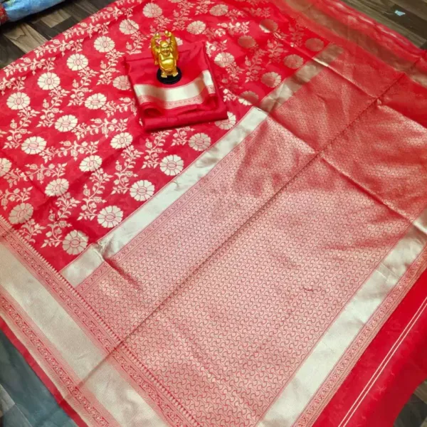 Red_Soft_Lichi_Silk_Saree_For_Women