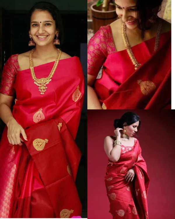 Red_Banarasi_Soft_Lichi_Silk_Saree_For_Women