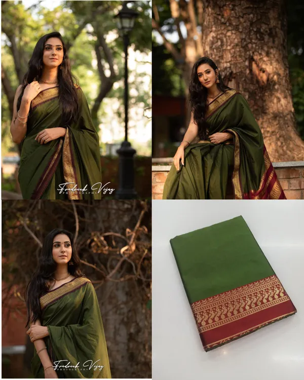Green_Soft_Lichi_Silk_Saree_For_Women