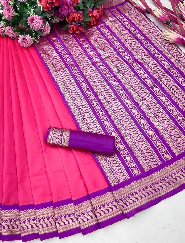 Gazari_Soft_Lichi_Silk_Saree_For_Women