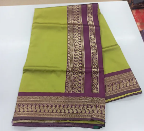 Olive_Green_Soft_Lichi_Silk_Saree_For_Women