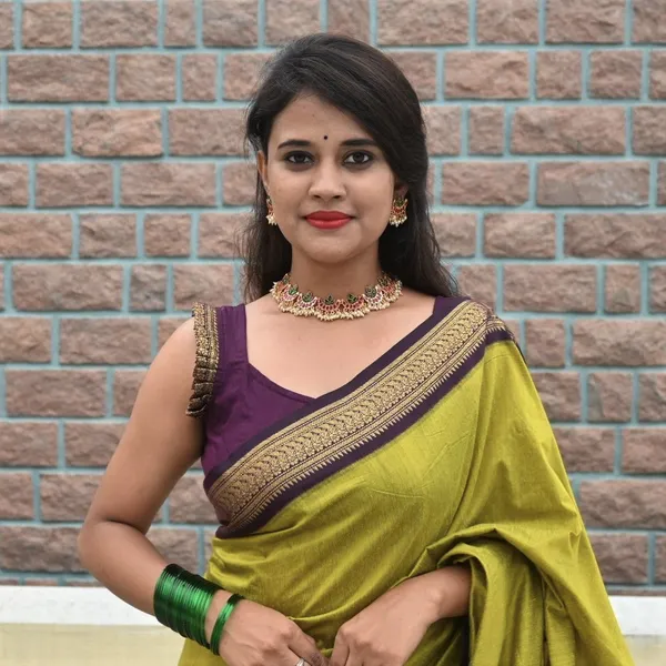 Olive_Green_Soft_Lichi_Silk_Saree_For_Women