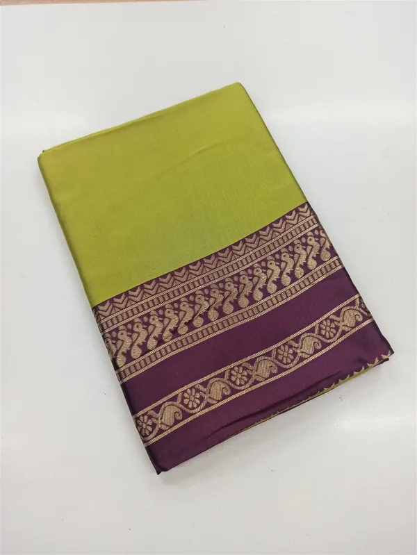 Olive_Green_Soft_Lichi_Silk_Saree_For_Women