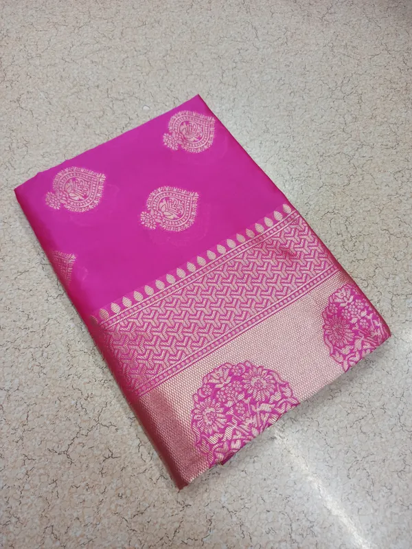 Pink_Soft_Lichi_Silk_Saree_For_Women