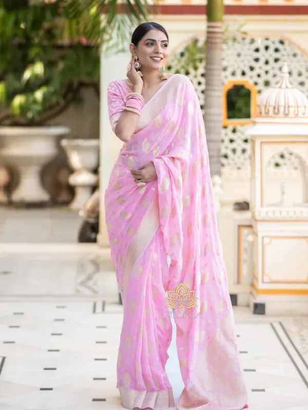 Baby_Pink_Soft_Lichi_Silk_Saree_For_Women