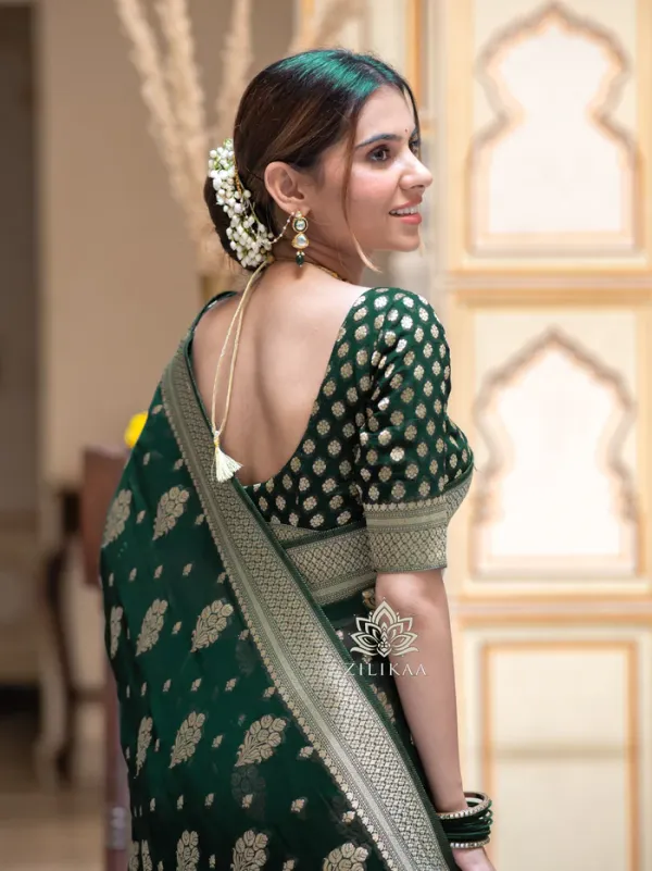Green_Soft_Lichi_Silk_Saree_For_Women
