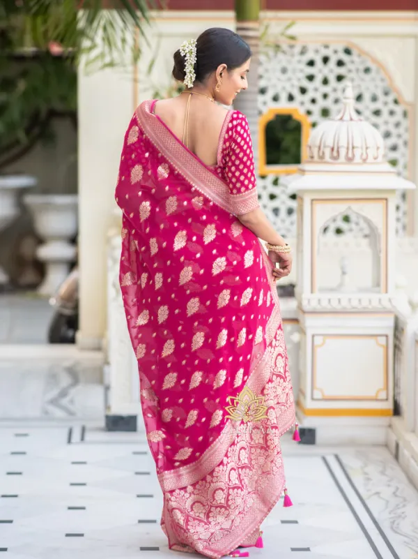 Pink_Soft_Lichi_Silk_Saree_For_Women