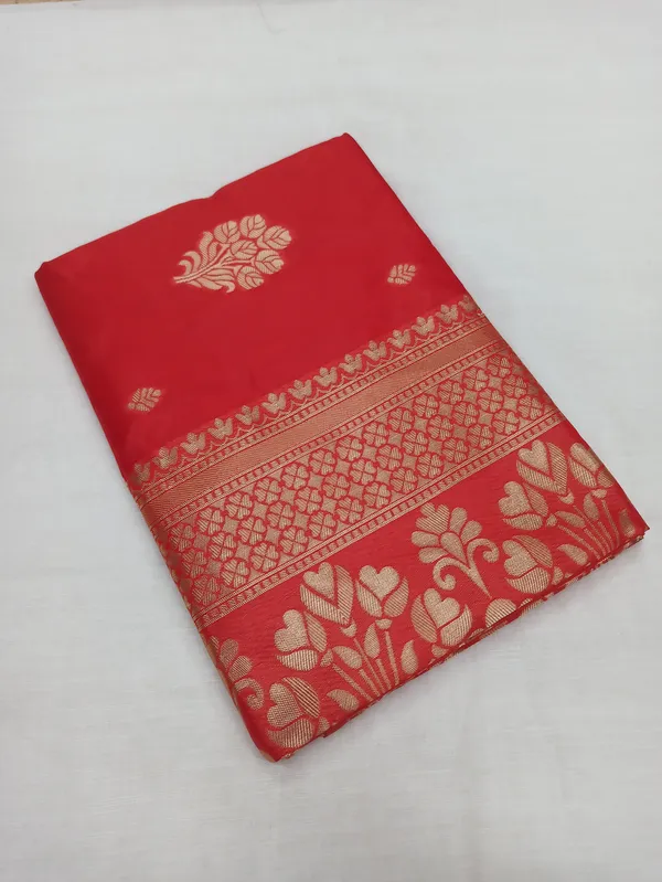 Red_Soft_Lichi_Silk_Saree_For_Women