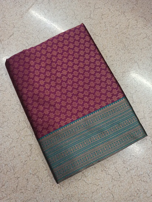 Maroon_Soft_Lichi_Silk_Saree_For_Women