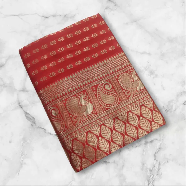 Maroon_Soft_Lichi_Silk_Saree_For_Women
