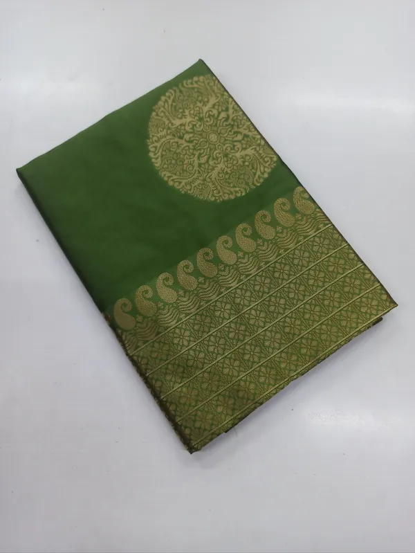 Mehndi_Soft_Lichi_Silk_Saree_For_Women