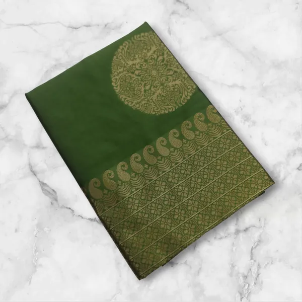 Mehndi_Soft_Lichi_Silk_Saree_For_Women