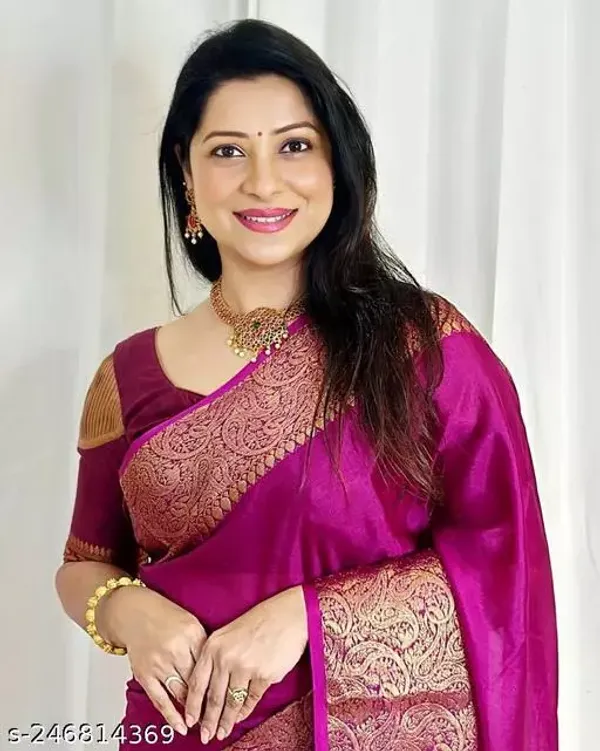 Pink_Soft_Lichi_Silk_Saree_For_Women