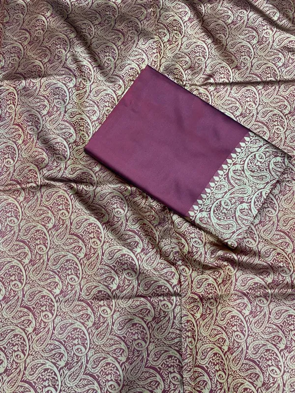 Wine_Soft_Lichi_Silk_Saree_For_Women