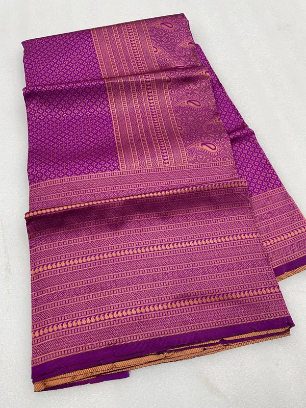 Purple_Soft_Lichi_Silk_Saree_For_Women