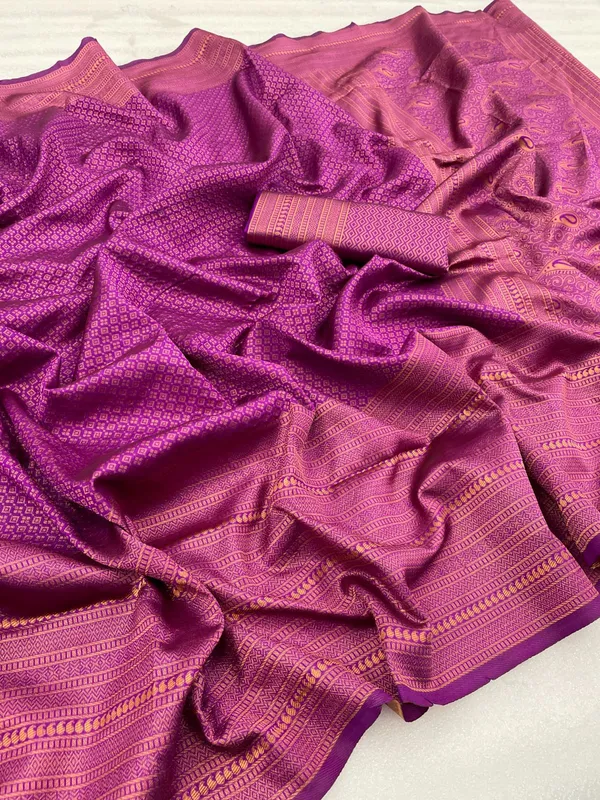 Purple_Soft_Lichi_Silk_Saree_For_Women
