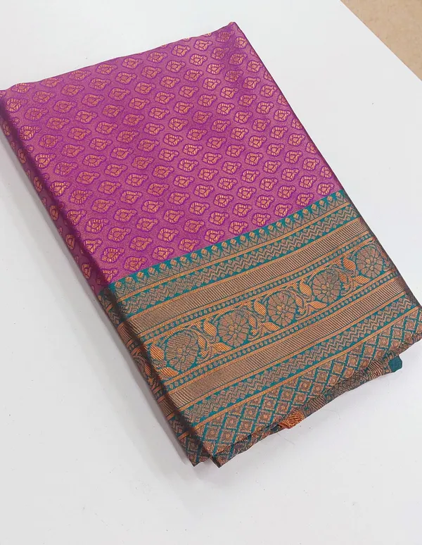 Purple_Soft_Lichi_Silk_Saree_For_Women