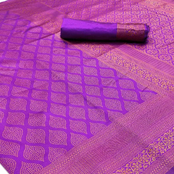 Purple_Soft_Lichi_Silk_Saree_For_Women