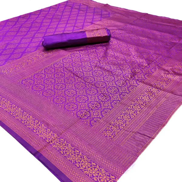 Purple_Soft_Lichi_Silk_Saree_For_Women
