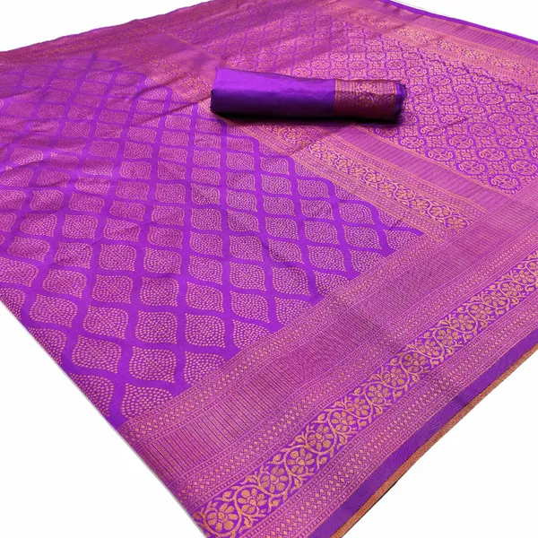 Purple_Soft_Lichi_Silk_Saree_For_Women