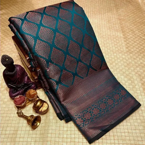 Rama_Soft_Lichi_Silk_Saree_with_Rich_Pallu_and_Jacquard_Work_for_Women