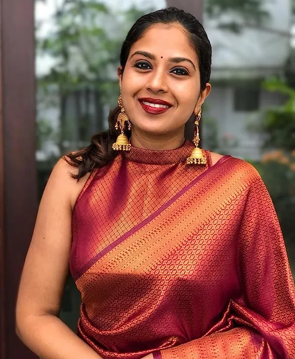 Maroon_Soft_Lichi_Silk_Saree_For_Women