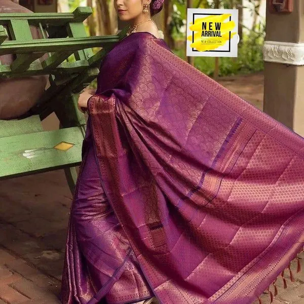 Purple_Soft_Lichi_Silk_Saree_For_Women