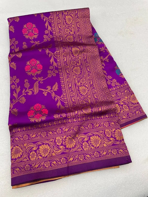 Purple_Banarasi_Soft_Lichi_Silk_Saree_For_Women