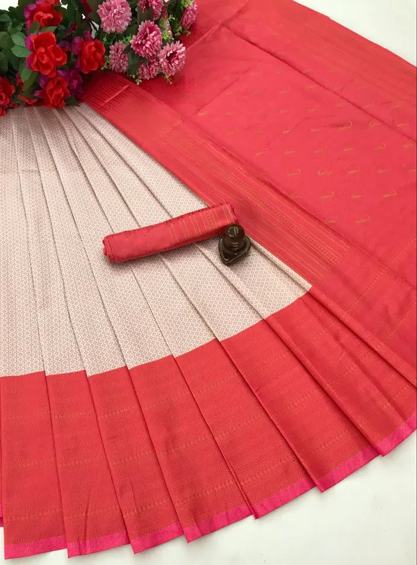 White_Banarasi_Soft_Lichi_Silk_Saree_For_Women