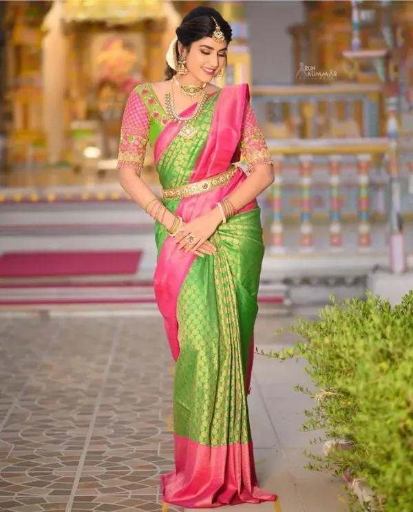 Green-Pink_Saree_For_Women