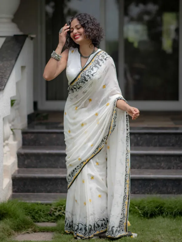White_Linen_Cotton_Saree_For_Women