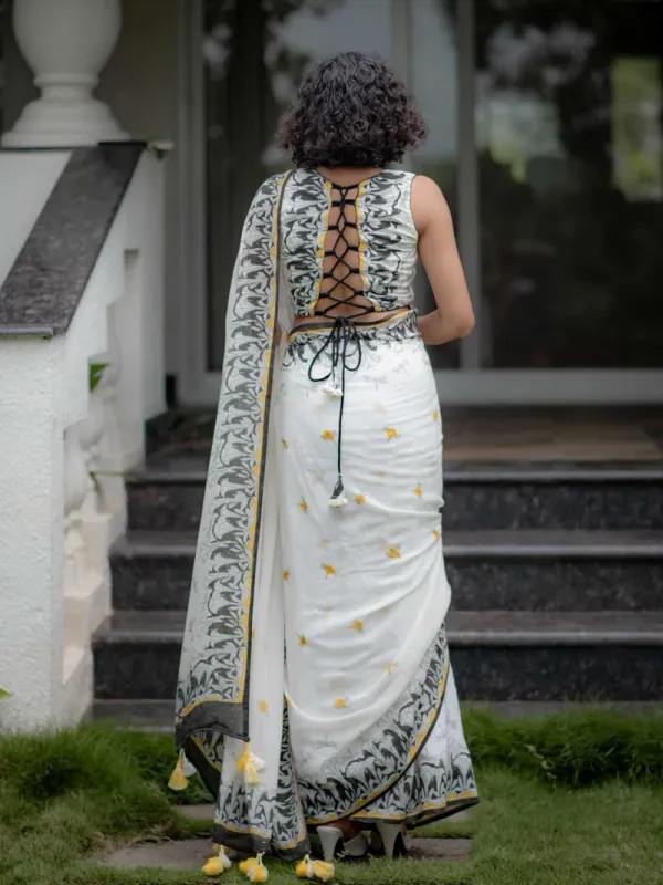 White_Linen_Cotton_Saree_For_Women