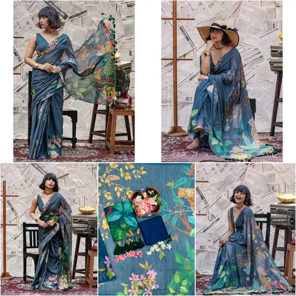 Grey_Linen_Cotton_Saree_For_Women