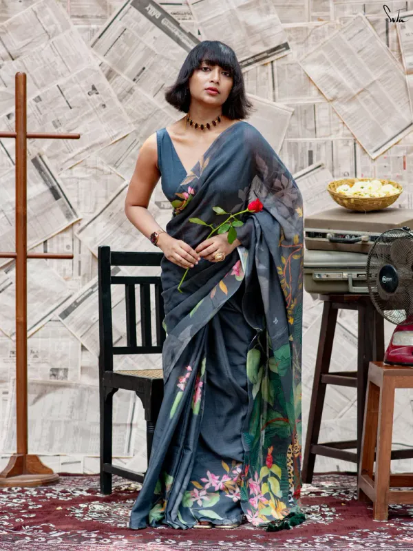 Grey_Linen_Cotton_Saree_For_Women