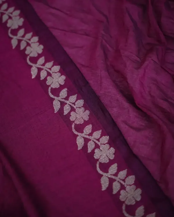 Pink_Linen_Cotton_Saree_For_Women