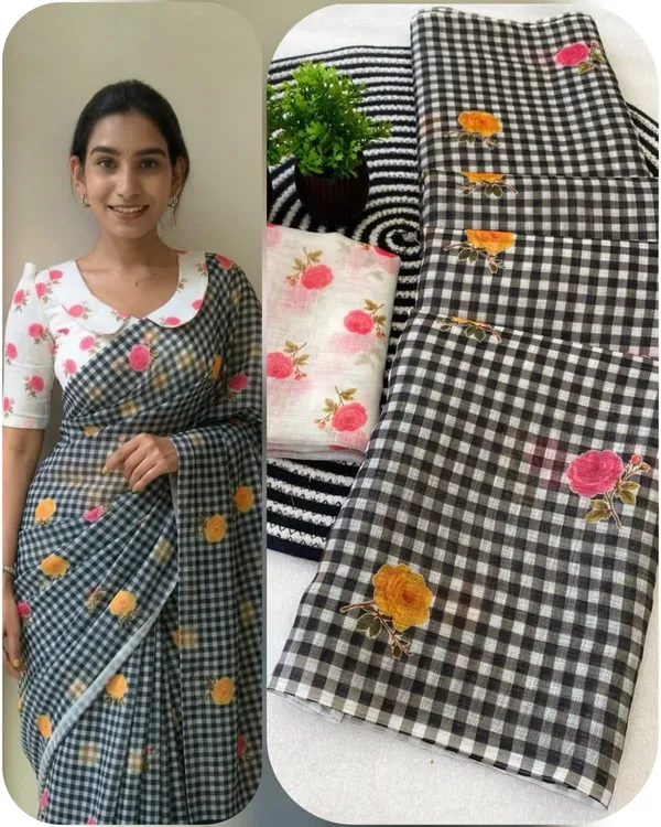 Black_Linen_Cotton_Saree_For_Women