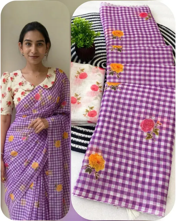 Purple_Linen_Cotton_Saree_For_Women