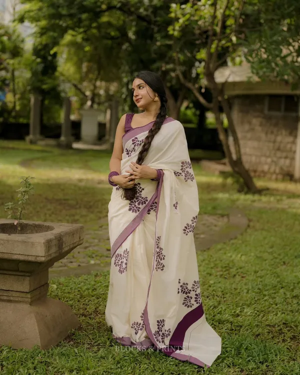 White_Linen_Cotton_Saree_For_Women